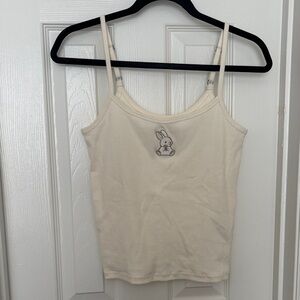 Hollister Cream Camisole with Bunny Design